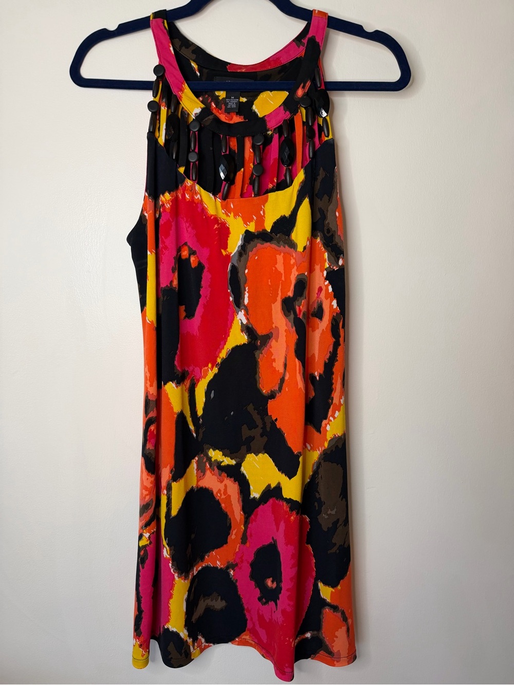 Alfani Vibrant Abstract A-Line Skirt in Pink, Orange, Yellow & Black size Medium